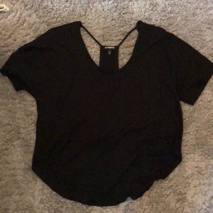 Black Express TShirt with racer back detail